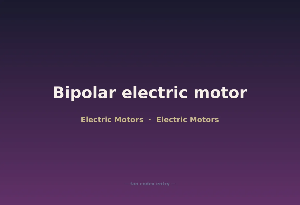 Bipolar electric motor