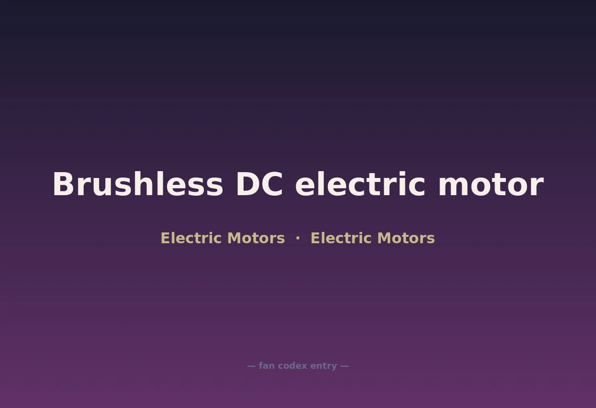 Brushless DC electric motor