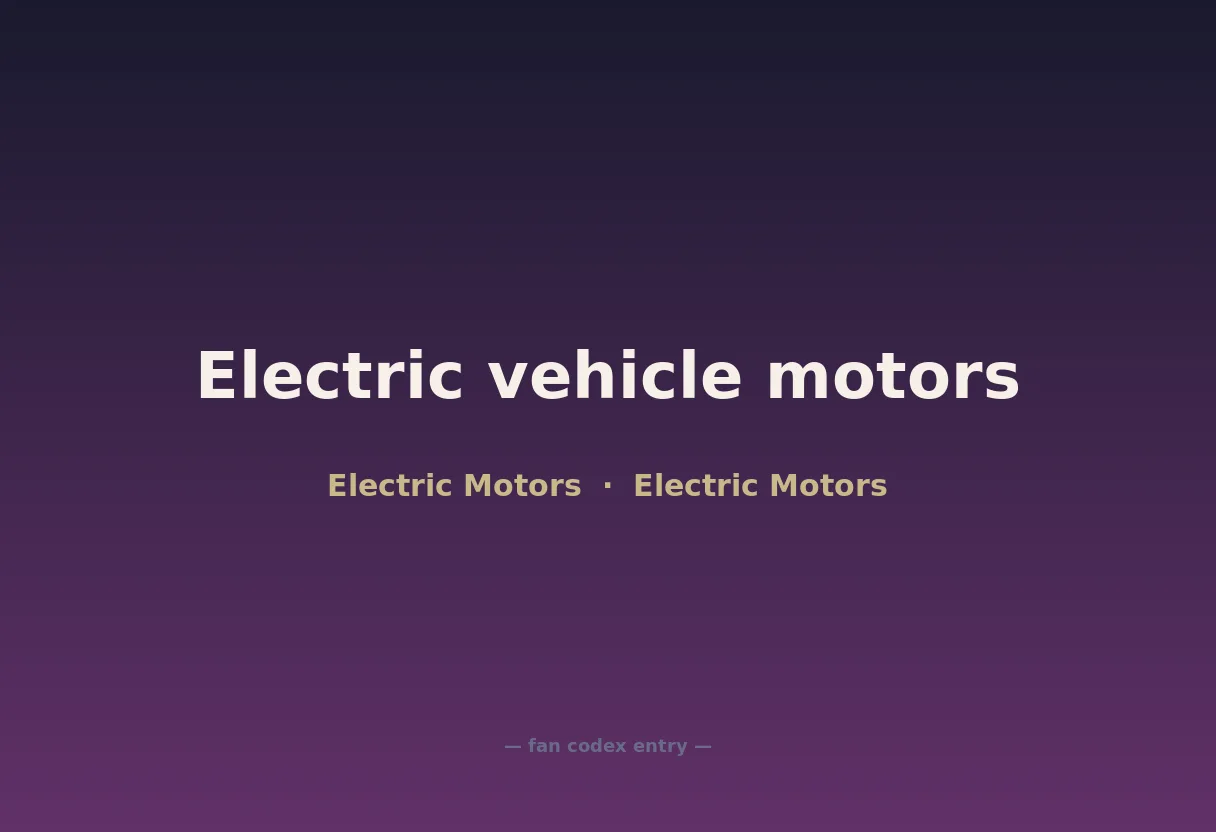 Electric vehicle motors