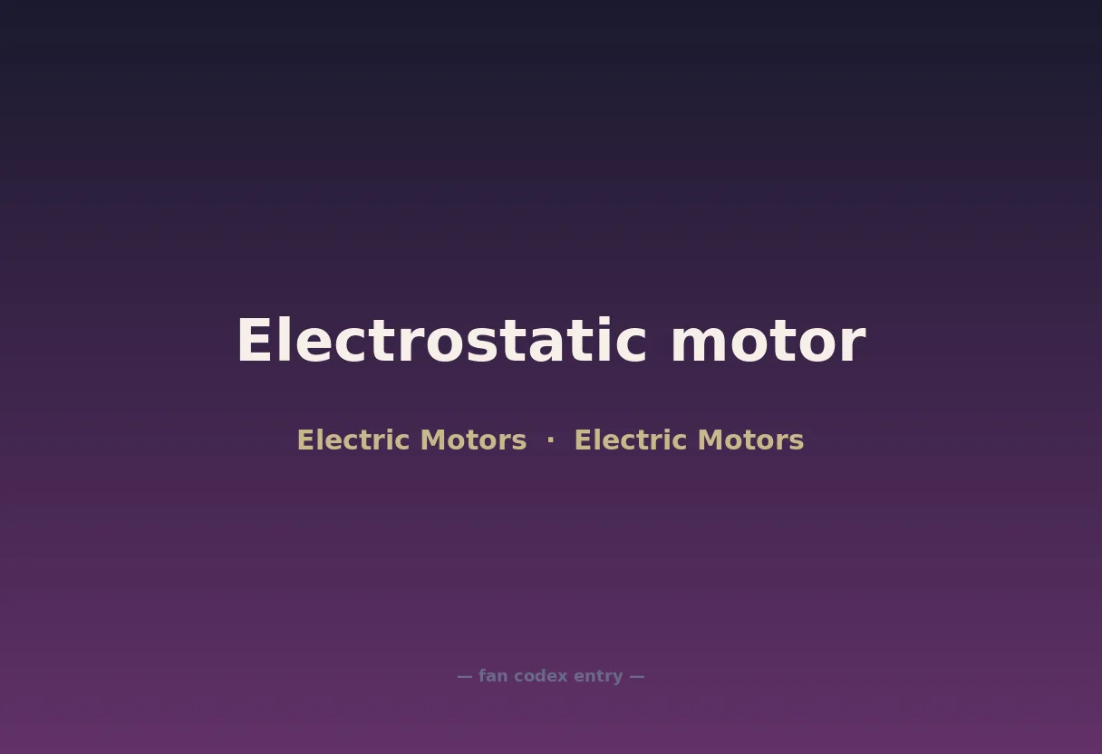 Electrostatic motor