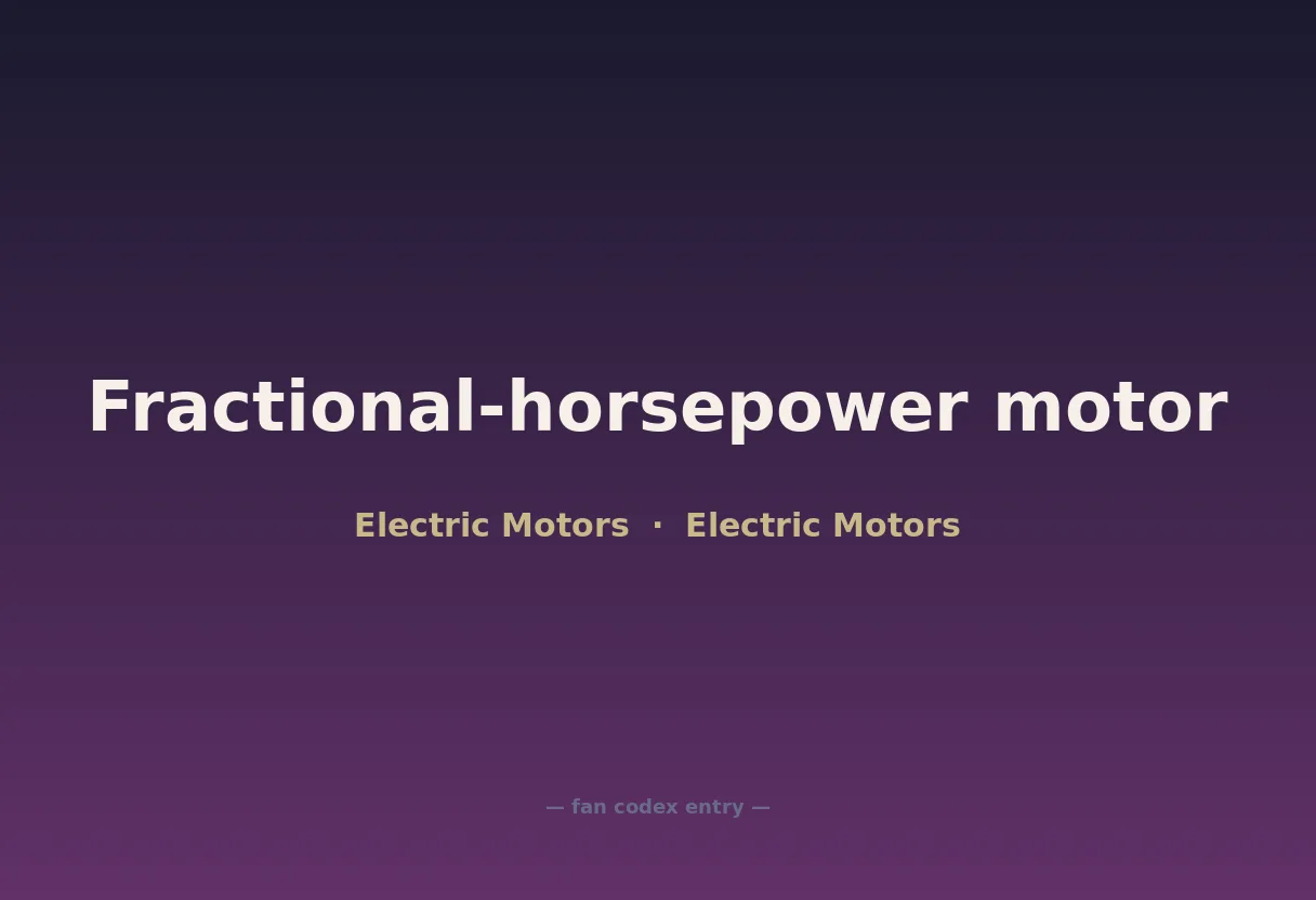 Fractional-horsepower motor