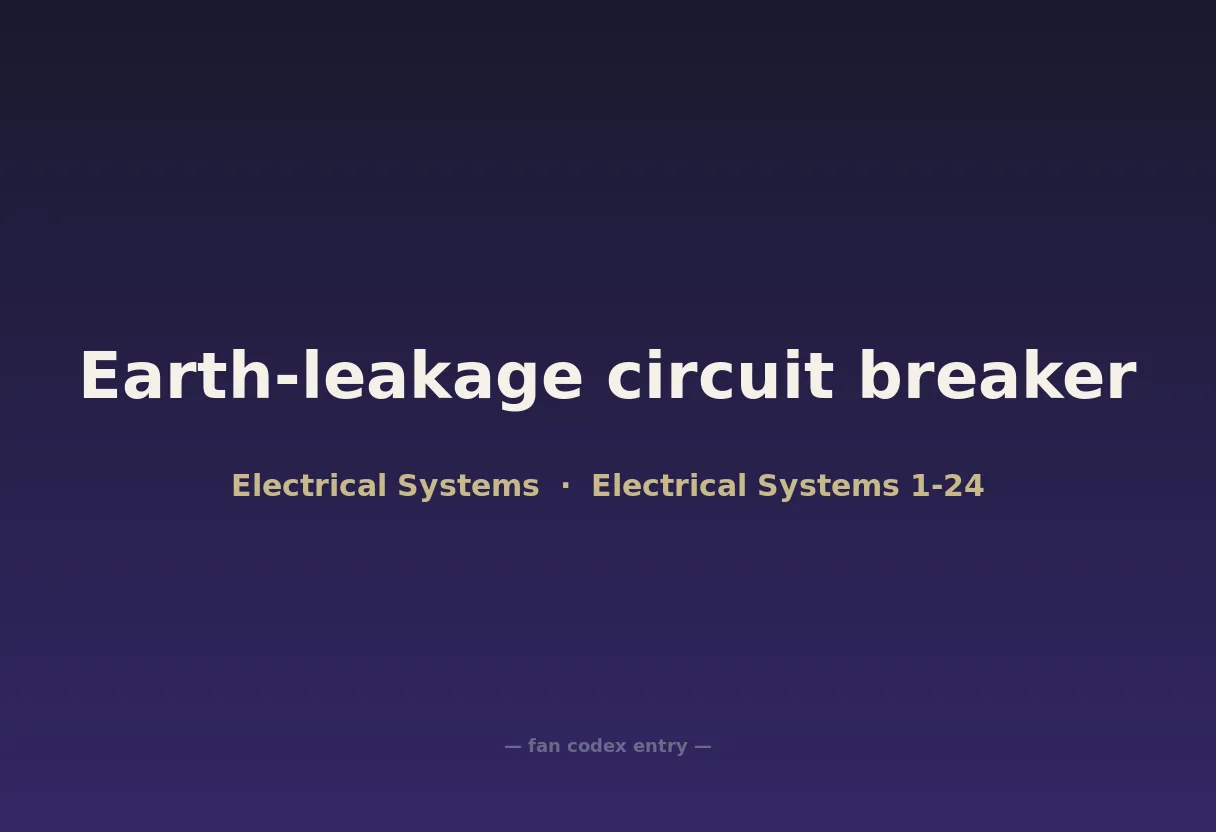 Earth-leakage circuit breaker