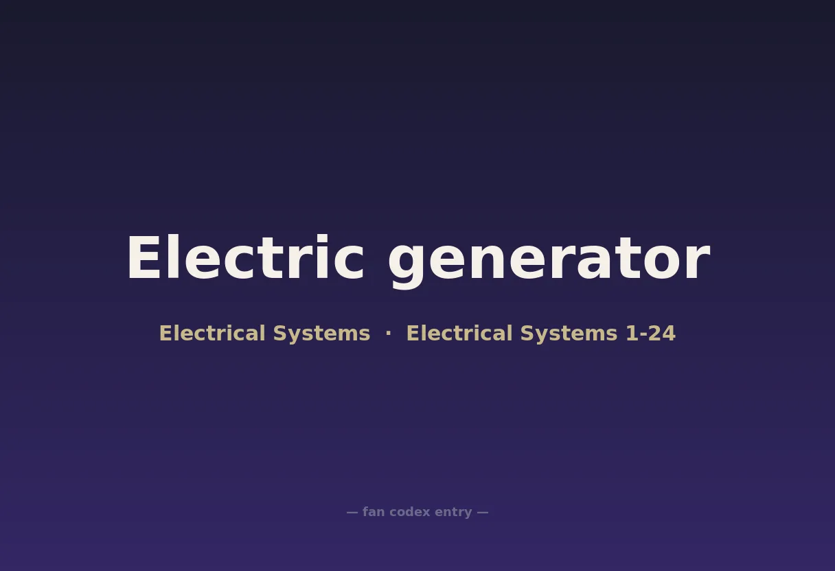 Electric generator