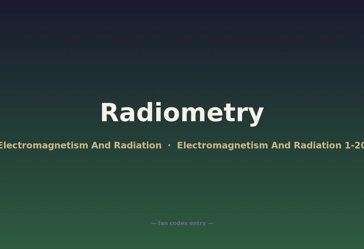 Radiometry
