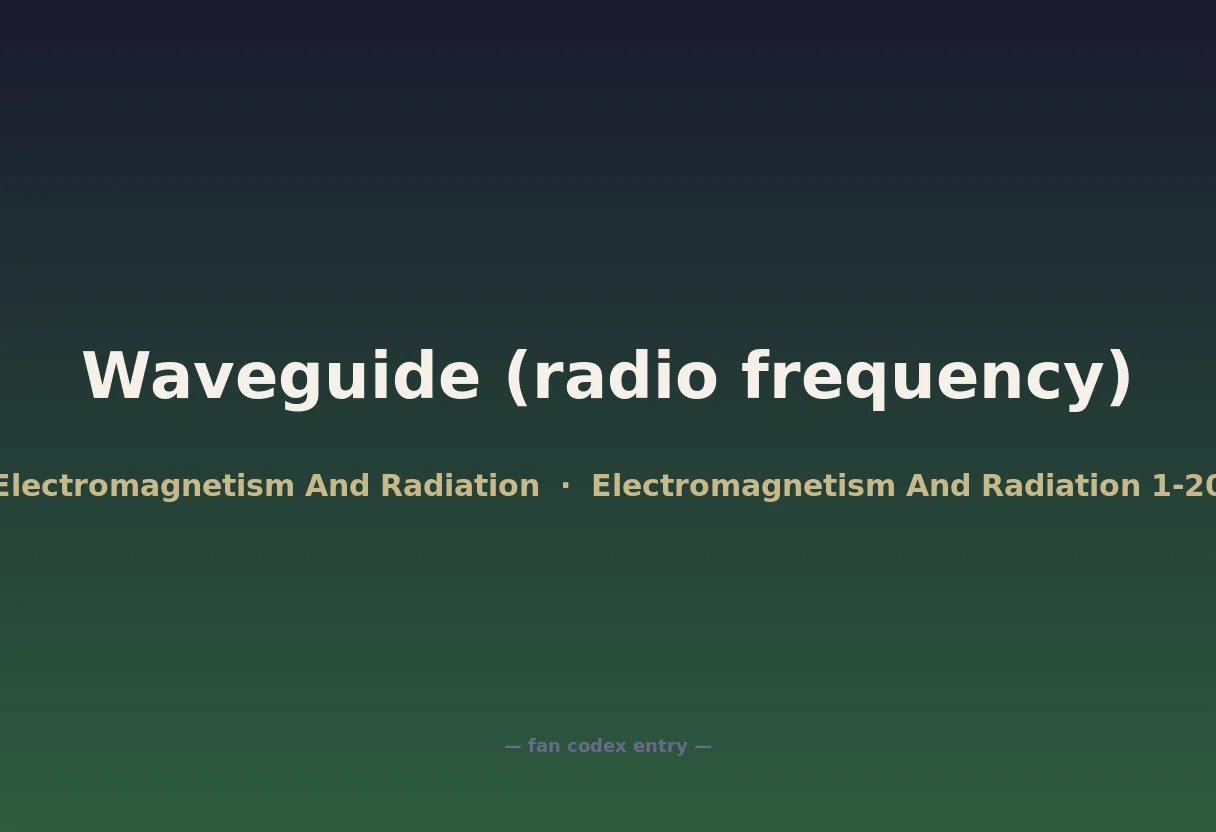 Waveguide (radio frequency)