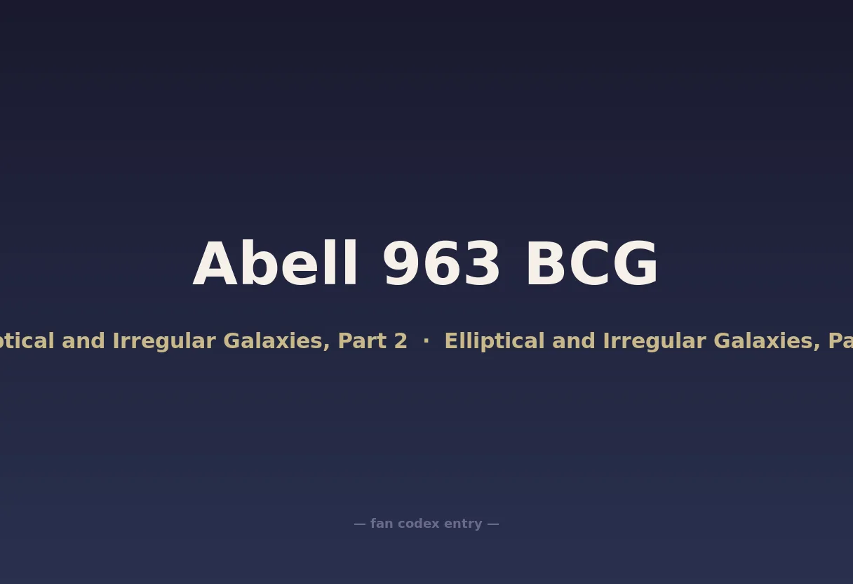 Abell 963 BCG