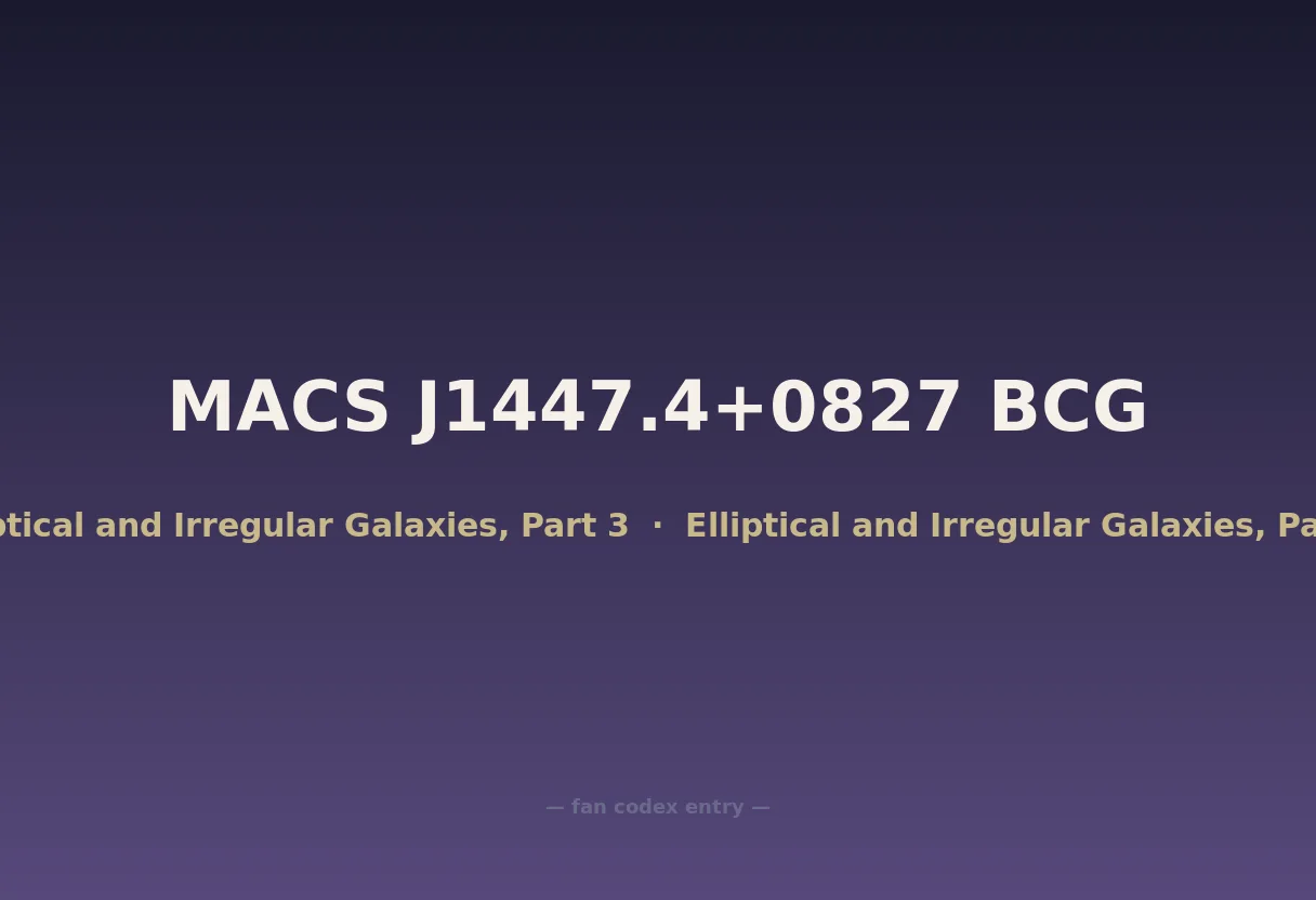 MACS J1447.4+0827 BCG