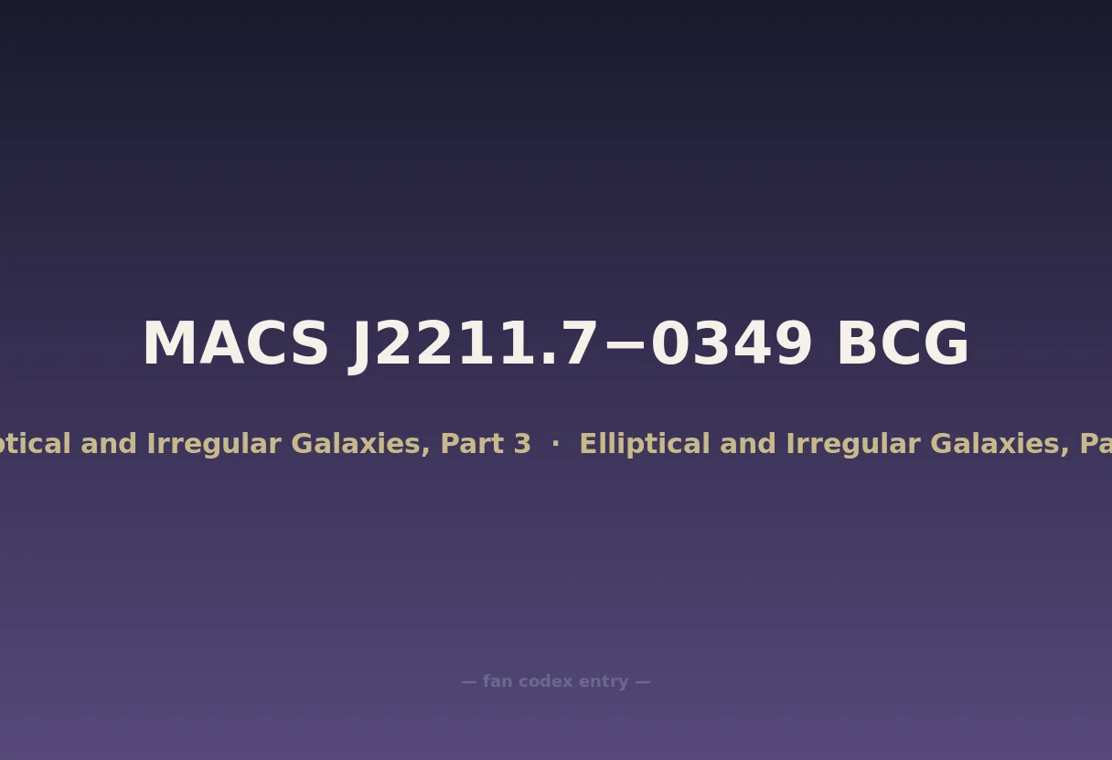 MACS J2211.7−0349 BCG