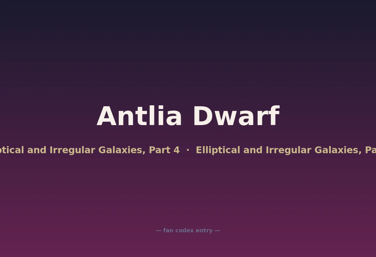 Antlia Dwarf