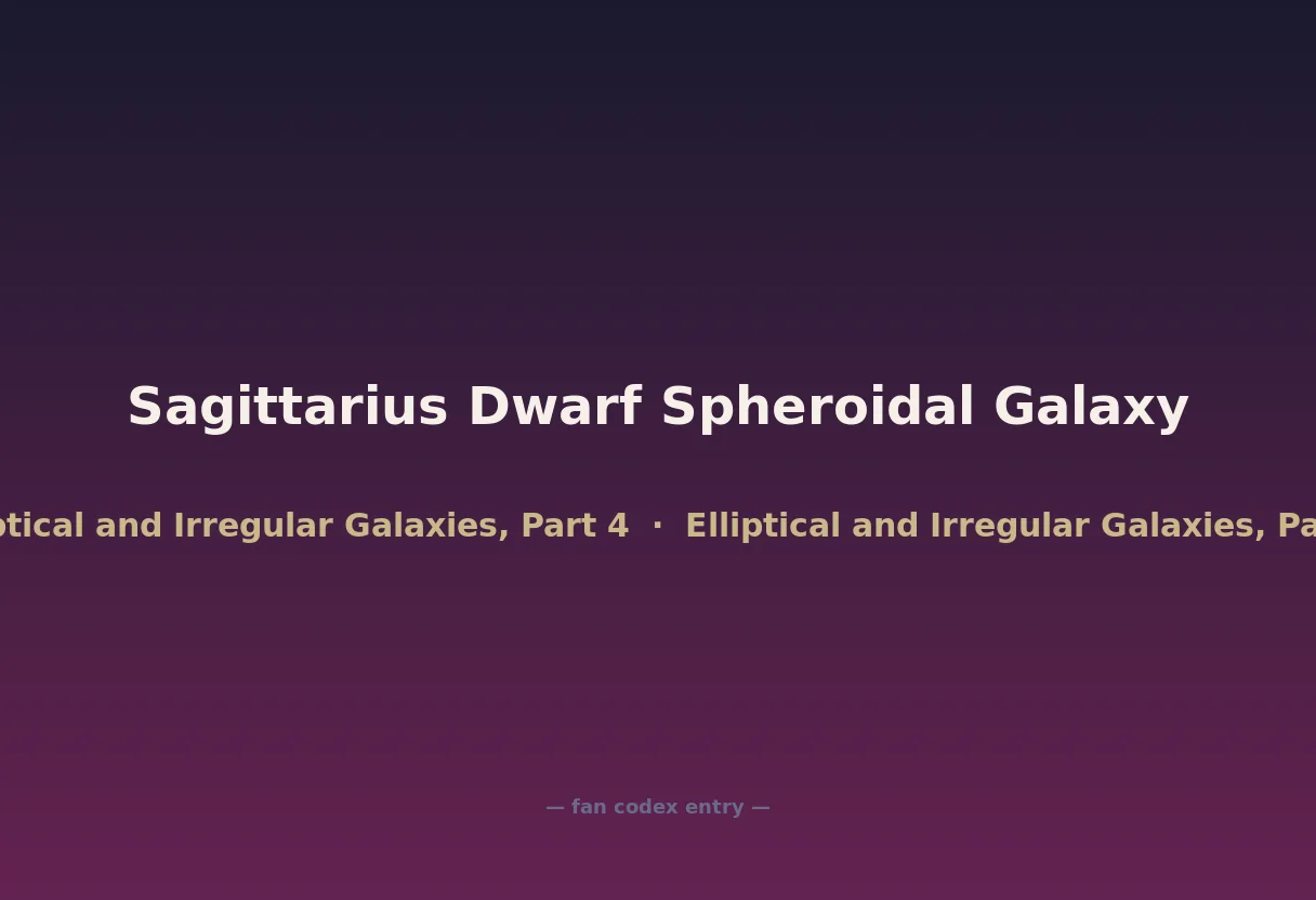 Sagittarius Dwarf Spheroidal Galaxy