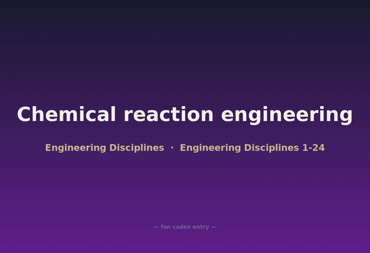 Chemical reaction engineering