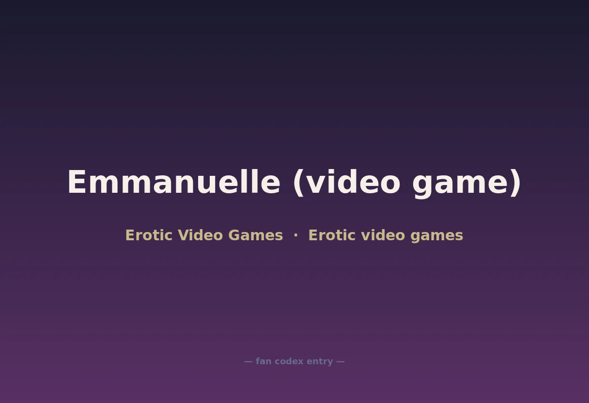 Emmanuelle (video game)