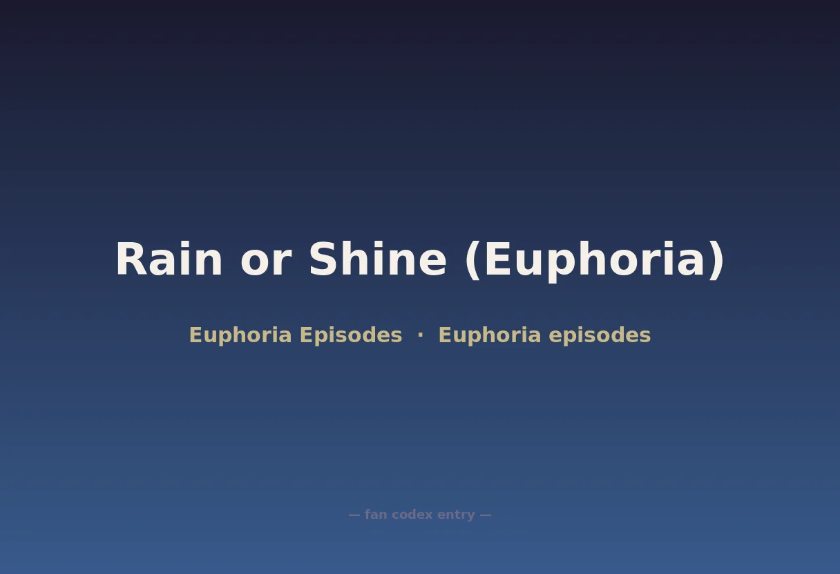 Rain or Shine (Euphoria)