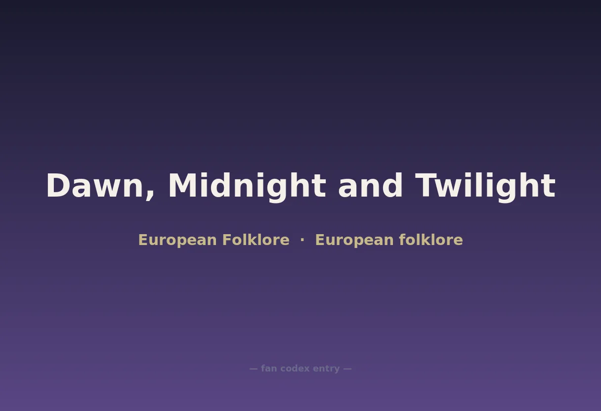 Dawn, Midnight and Twilight
