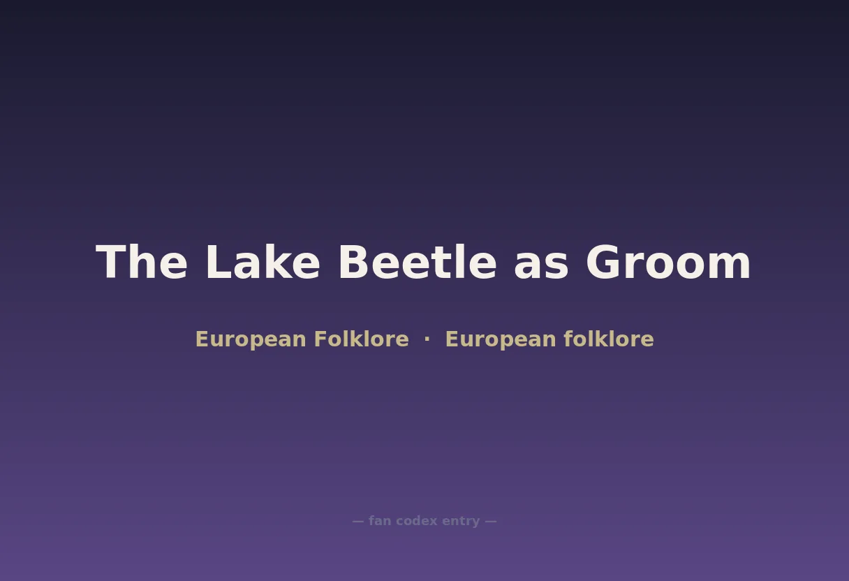 The Lake Beetle as Groom