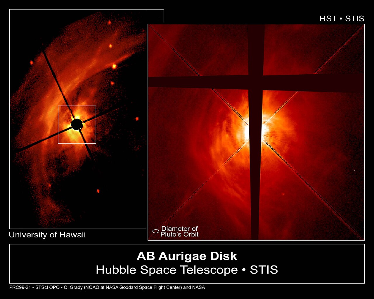 AB Aurigae Disk (Hubble and ground-based view) (opo9921a)