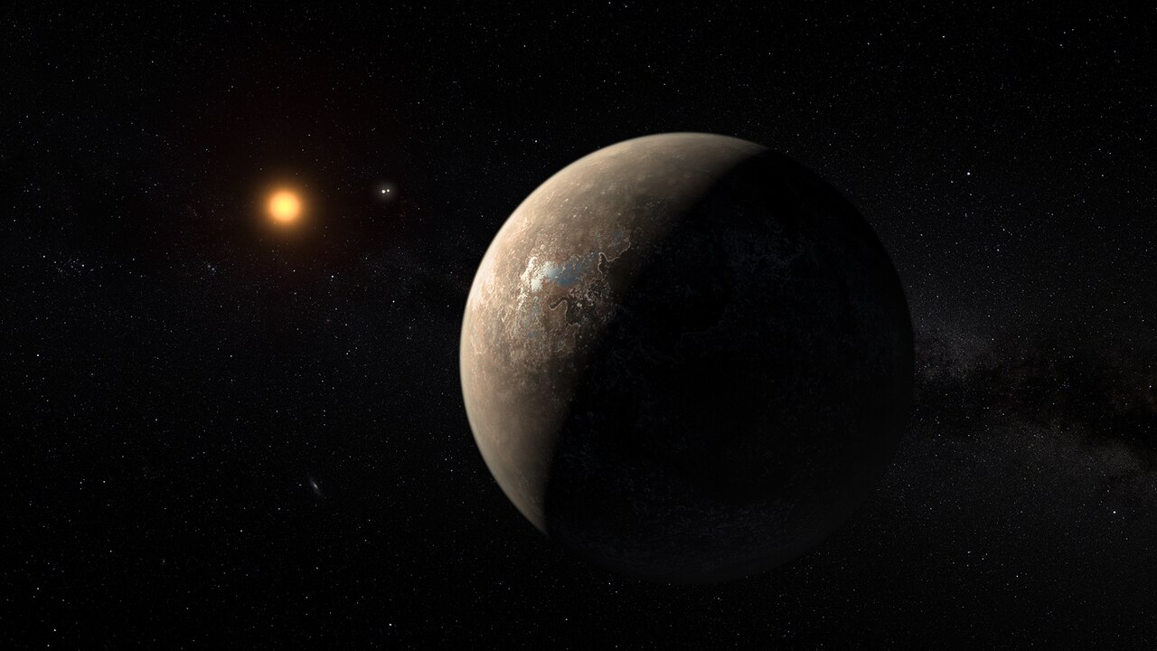 Artist's impression - exoplanet Proxima Centauri b