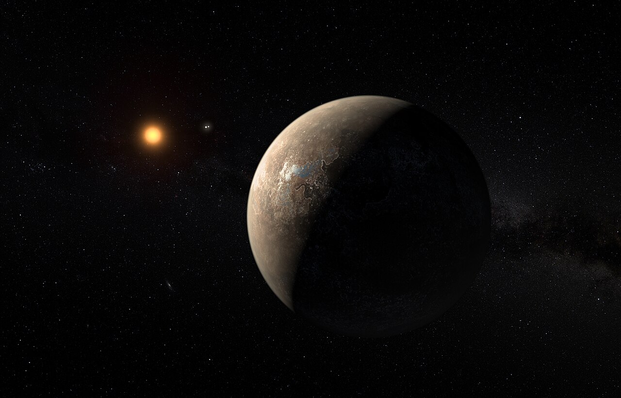Artist's impression of the planet orbiting Proxima Centauri (eso1629e)