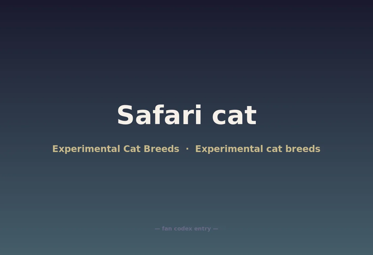 Safari cat
