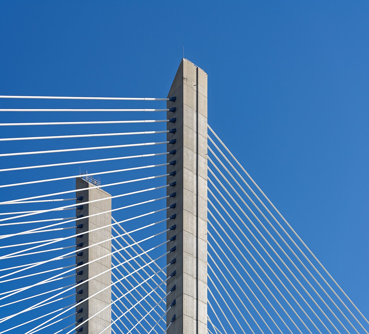 Detail of Vasco da Gama Bridge, Parque Tejo, Lisbon, Portugal julesvernex2-2