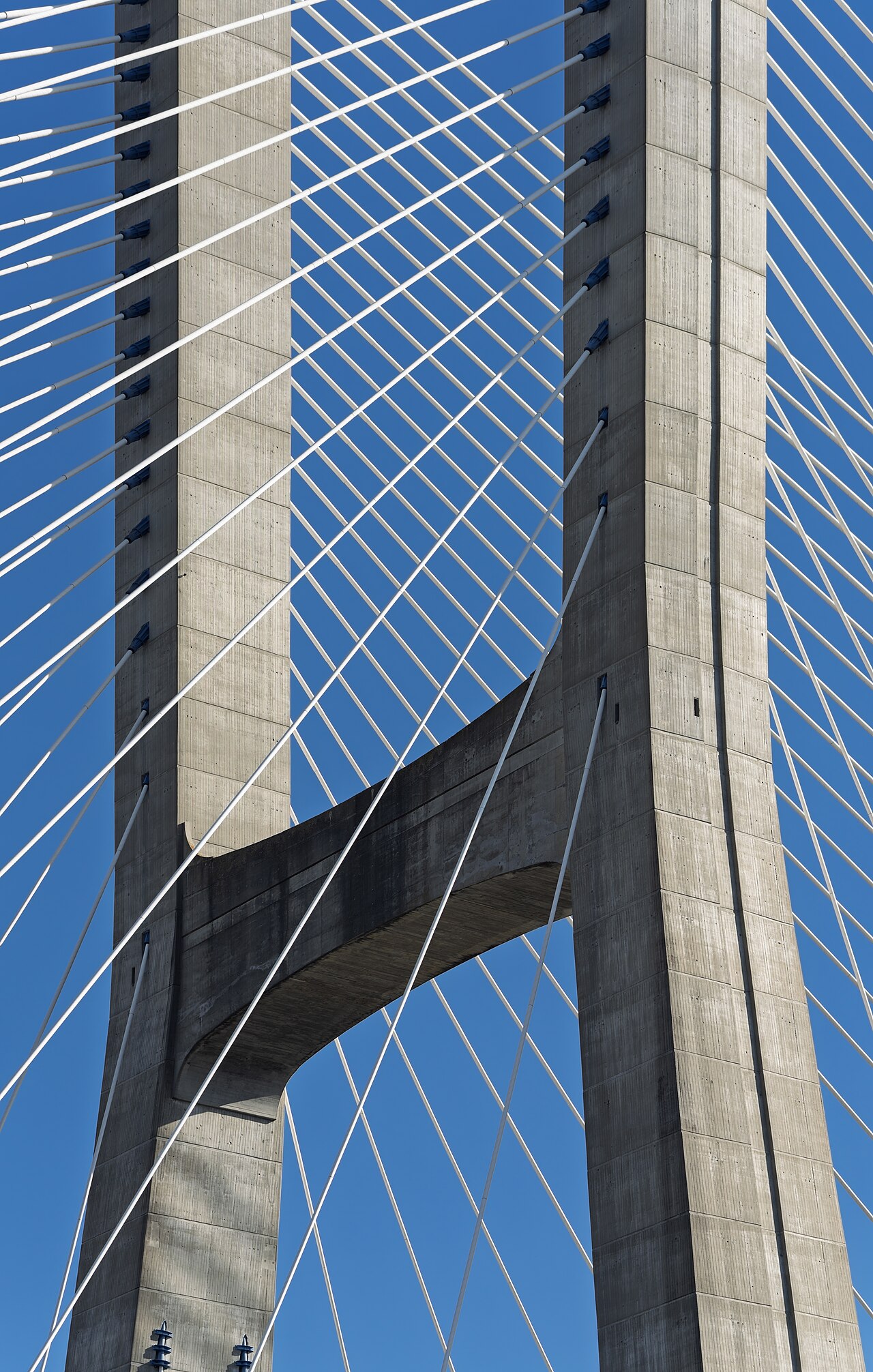 Detail of Vasco da Gama Bridge, Parque Tejo, Lisbon, Portugal julesvernex2-3