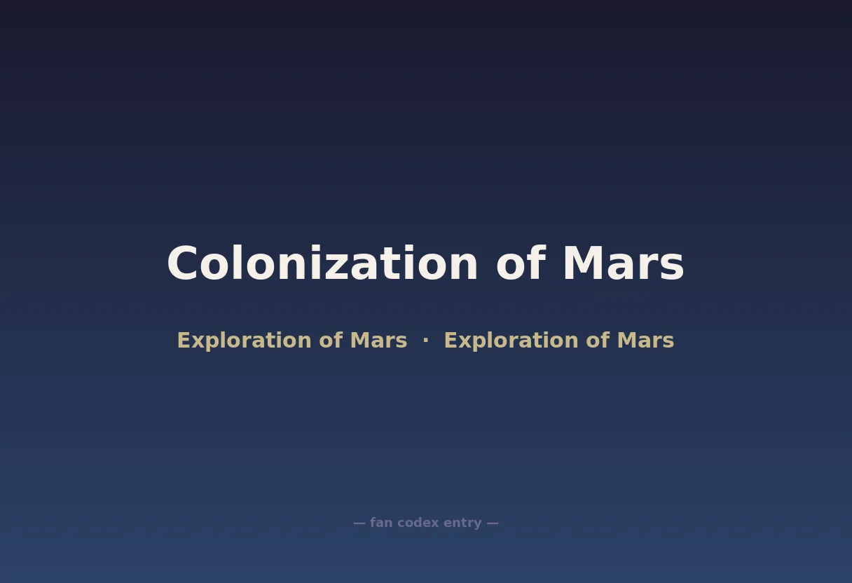 Colonization of Mars