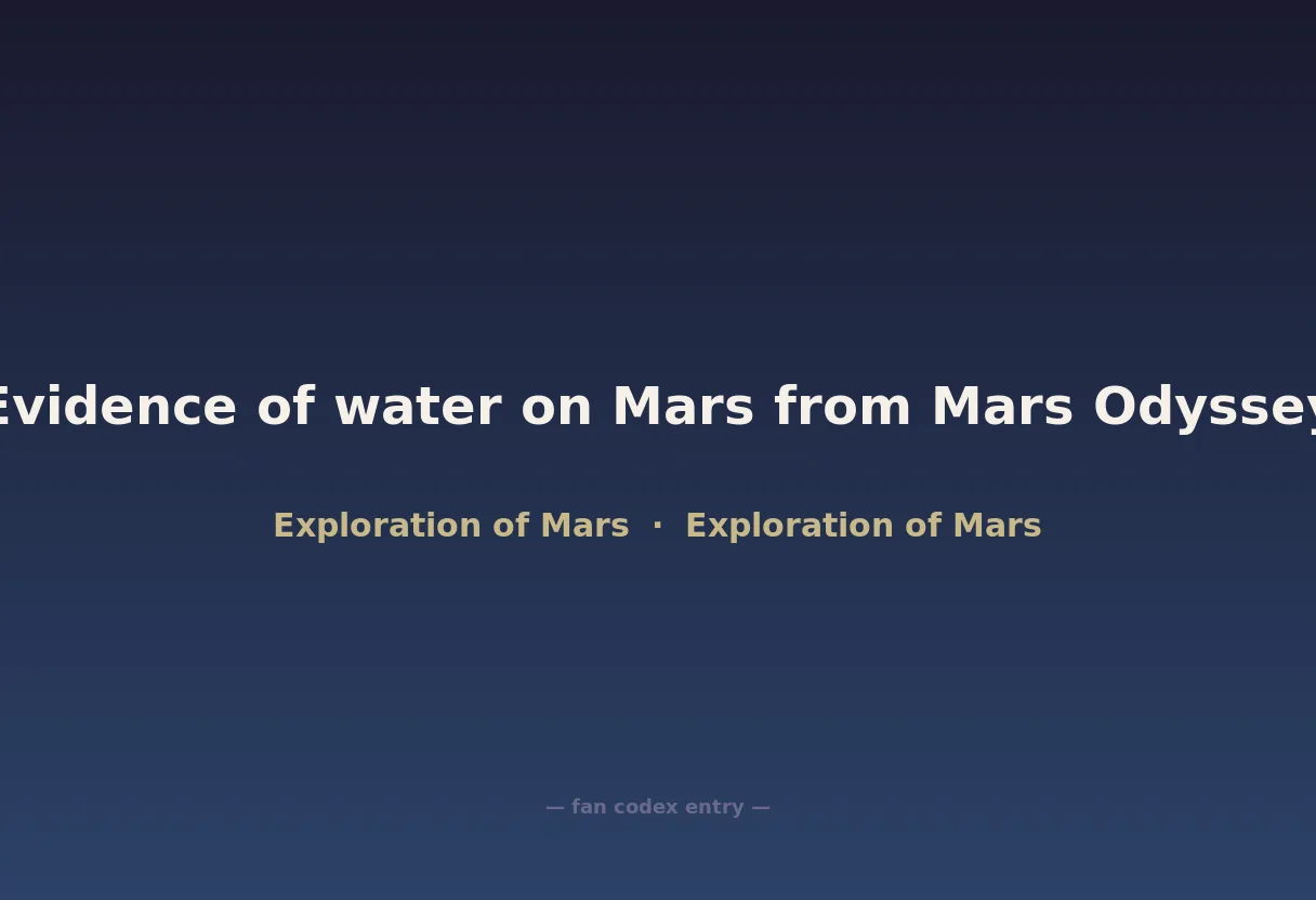 Evidence of water on Mars from Mars Odyssey