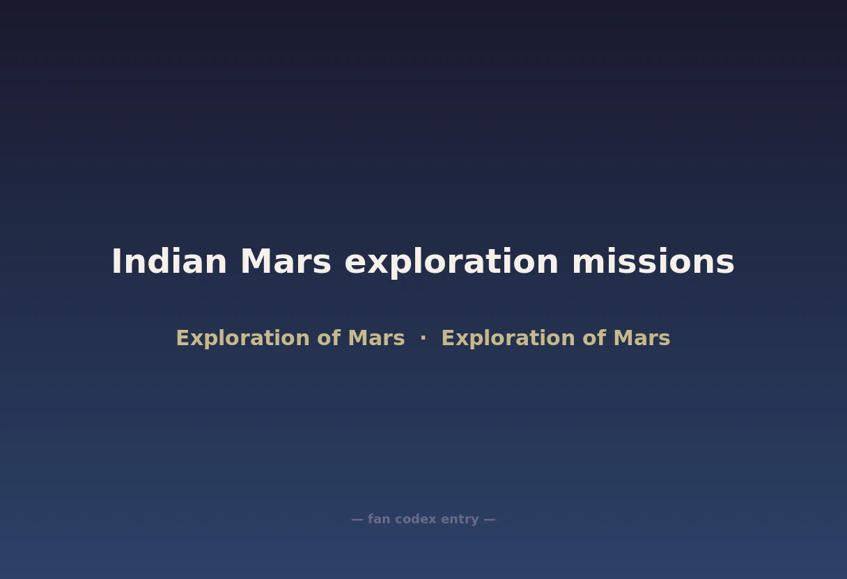 Indian Mars exploration missions
