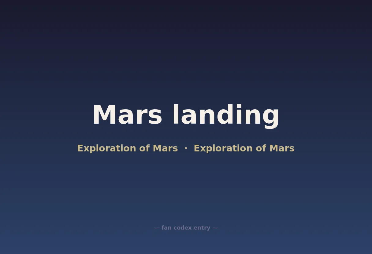 Mars landing