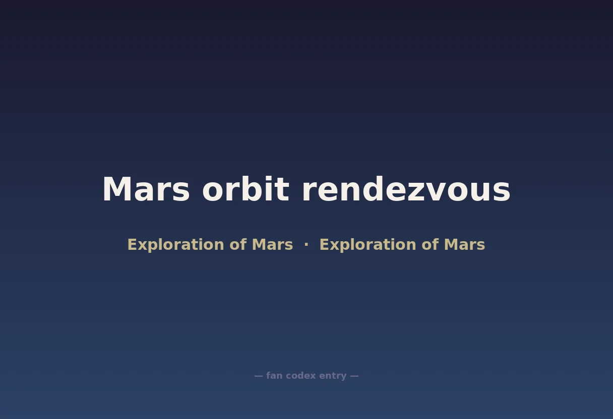 Mars orbit rendezvous