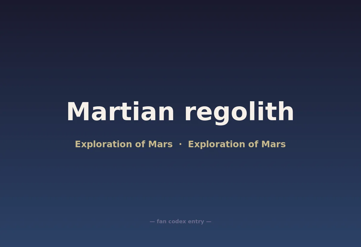 Martian regolith