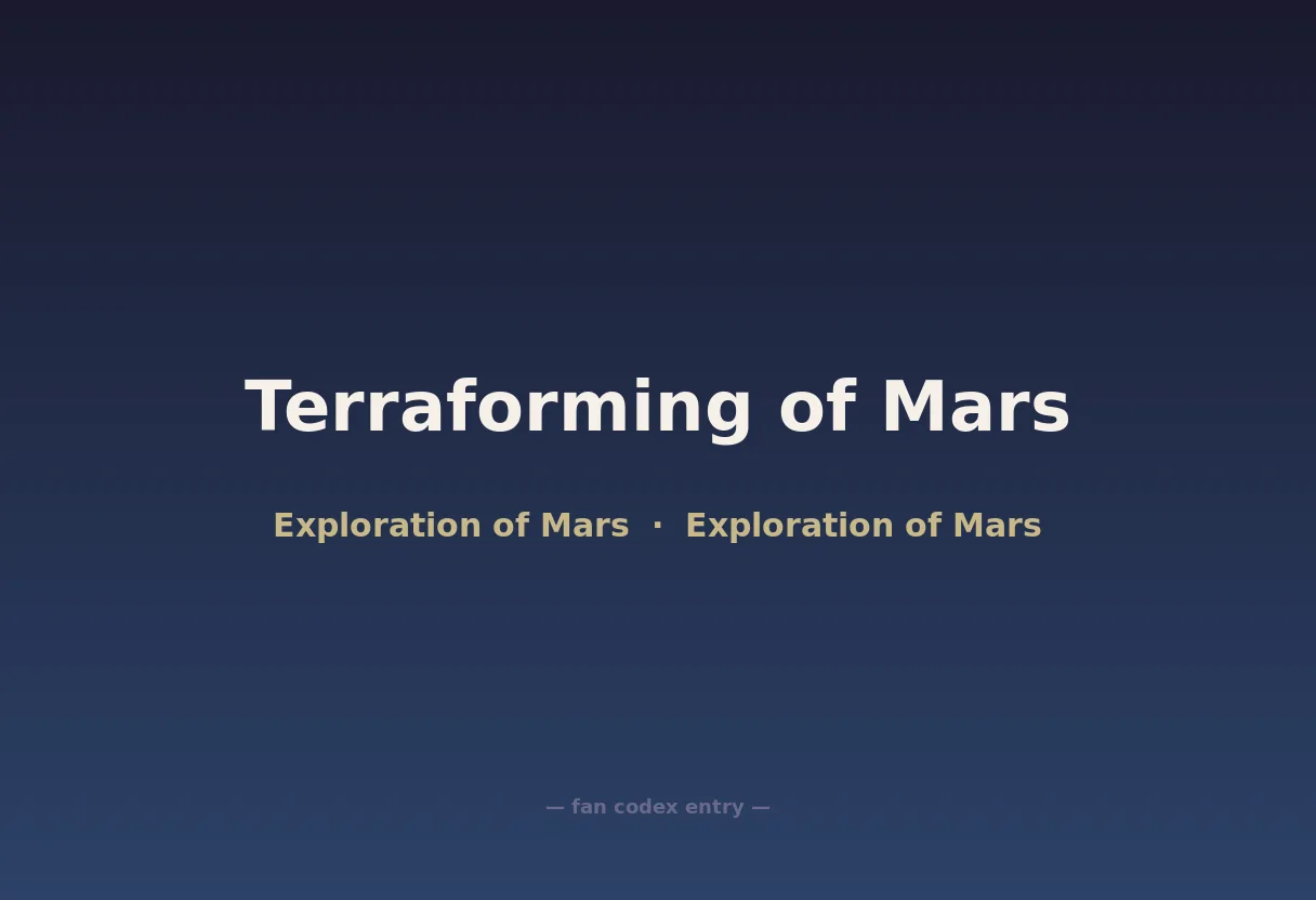 Terraforming of Mars
