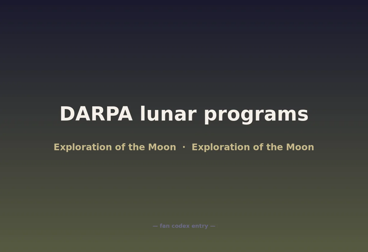 DARPA lunar programs