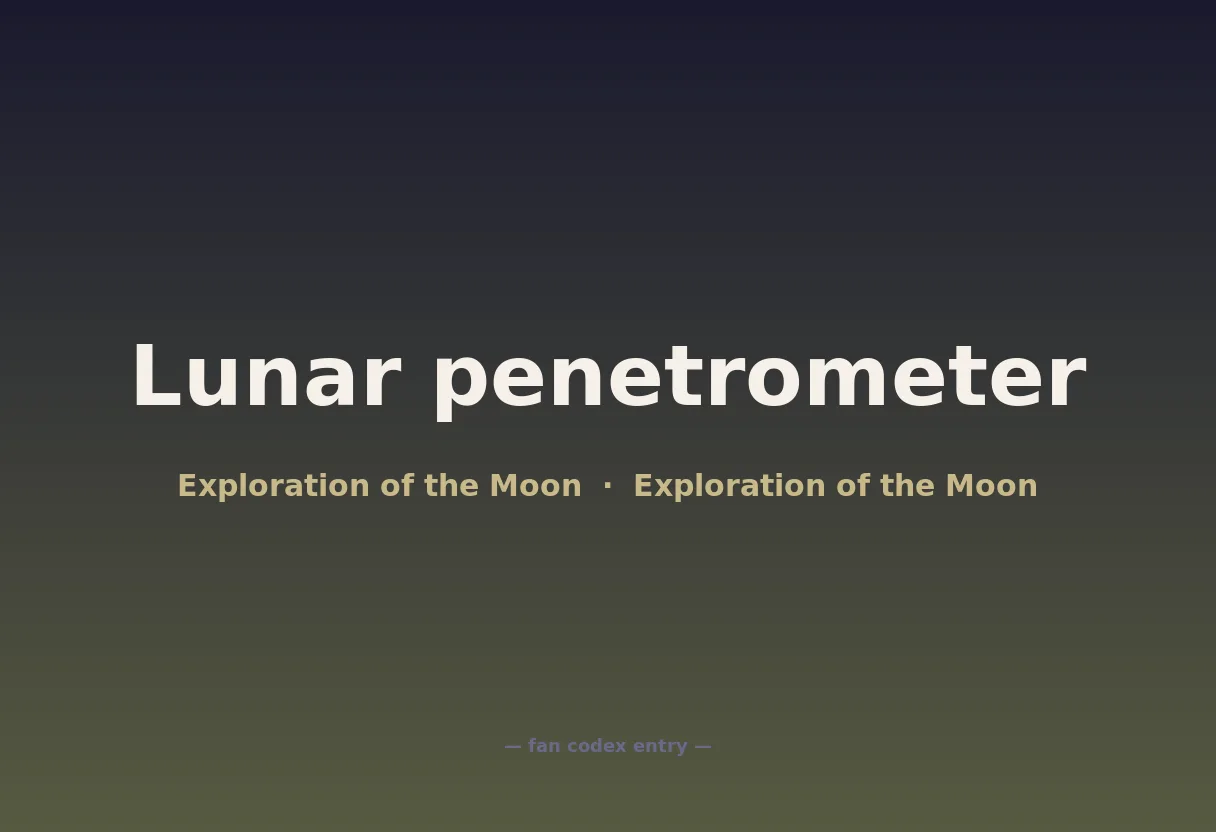 Lunar penetrometer