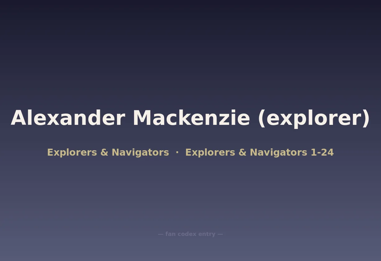 Alexander Mackenzie (explorer)