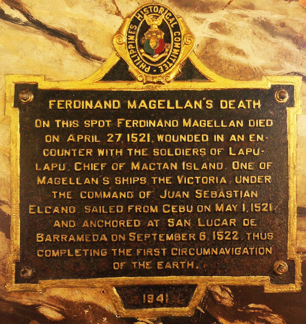 Ferdinand Magellan's Death NHCP Historical Marker copy