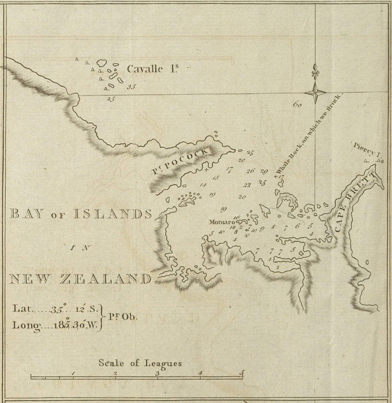 Bay of Islands New Zealand (by Captain James Cook, 1773)