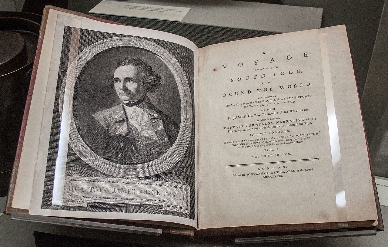 Book written by James Cook, Canterbury Museum, 2016-01-27
