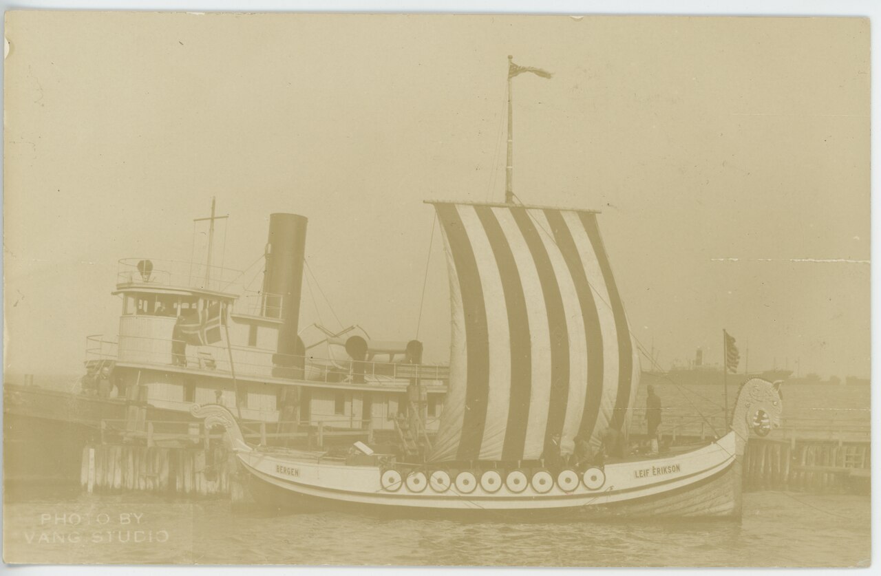 Leif Erikson (ship) postcard, Vang Studio, NYC, c1926