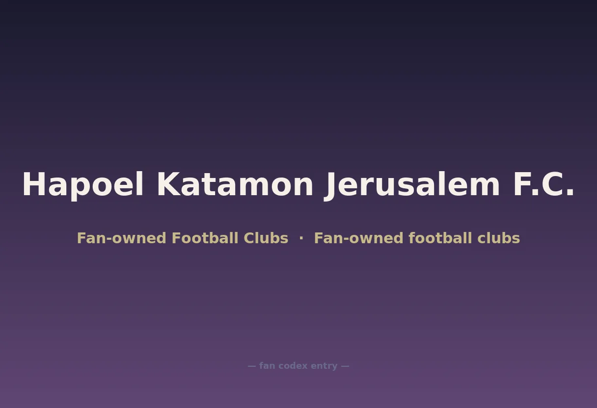 Hapoel Katamon Jerusalem F.C.