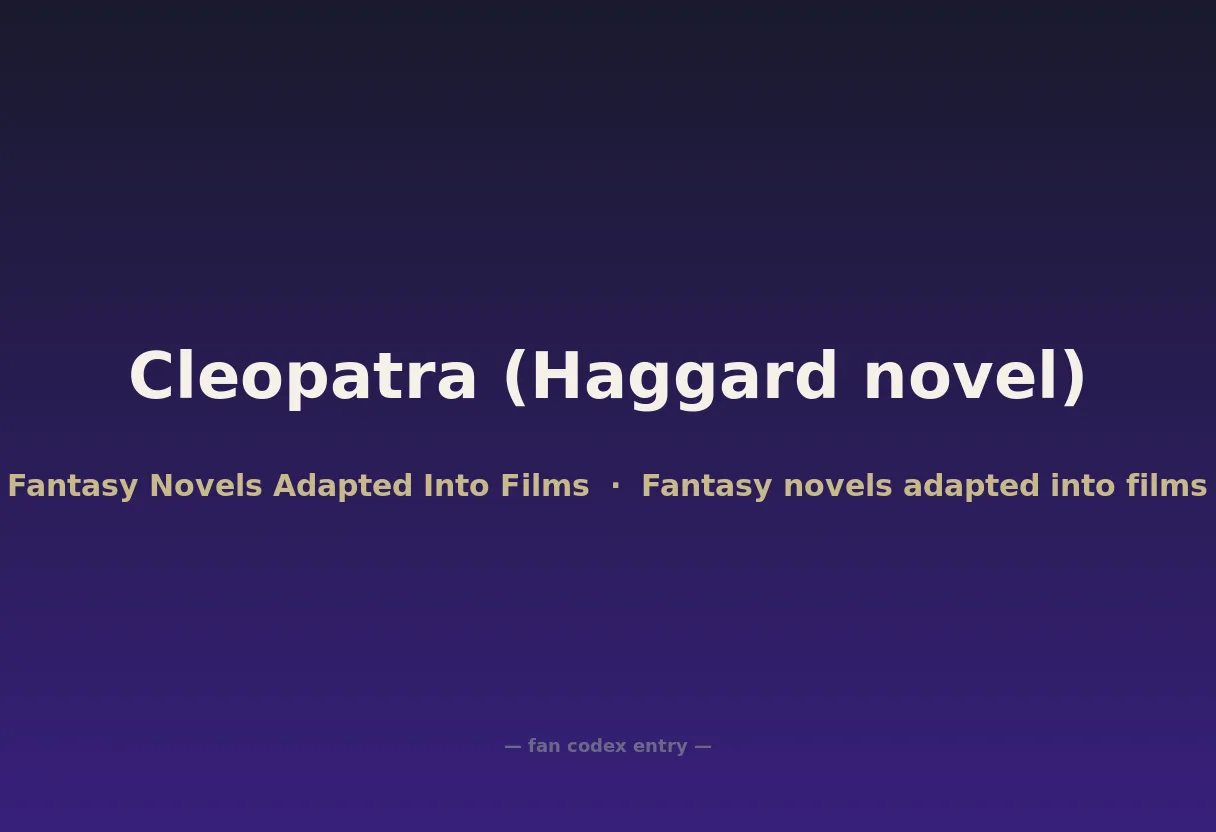 Cleopatra (Haggard novel)