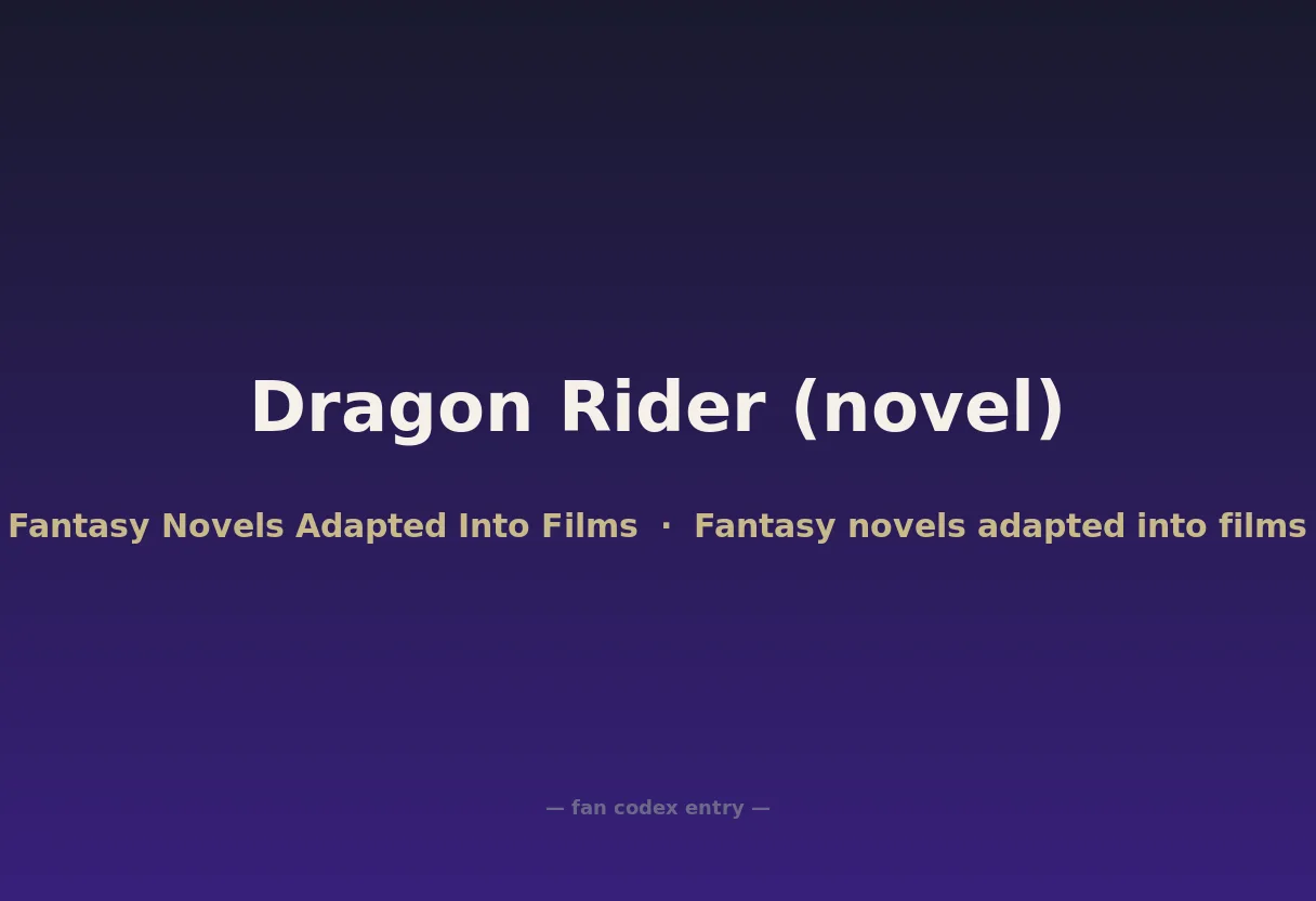 Dragon Rider (novel)