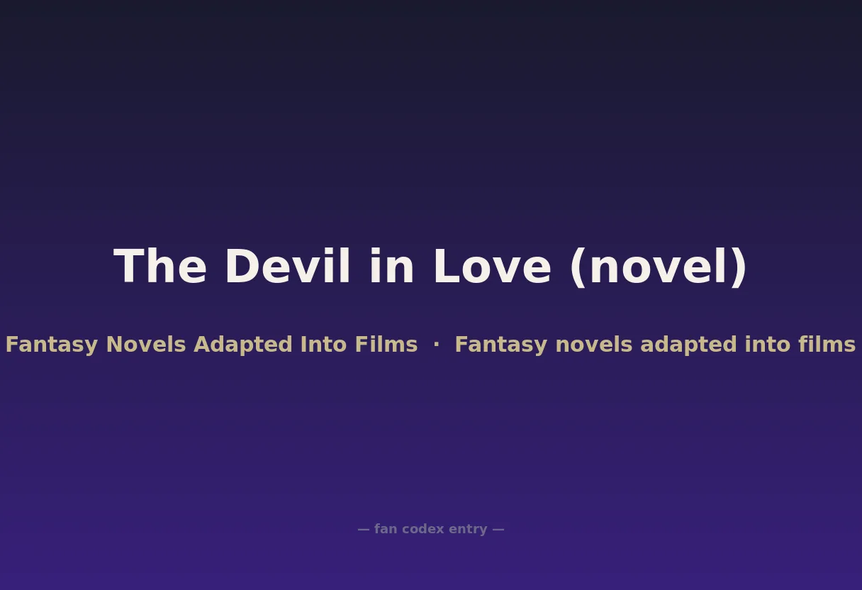 The Devil in Love (novel)