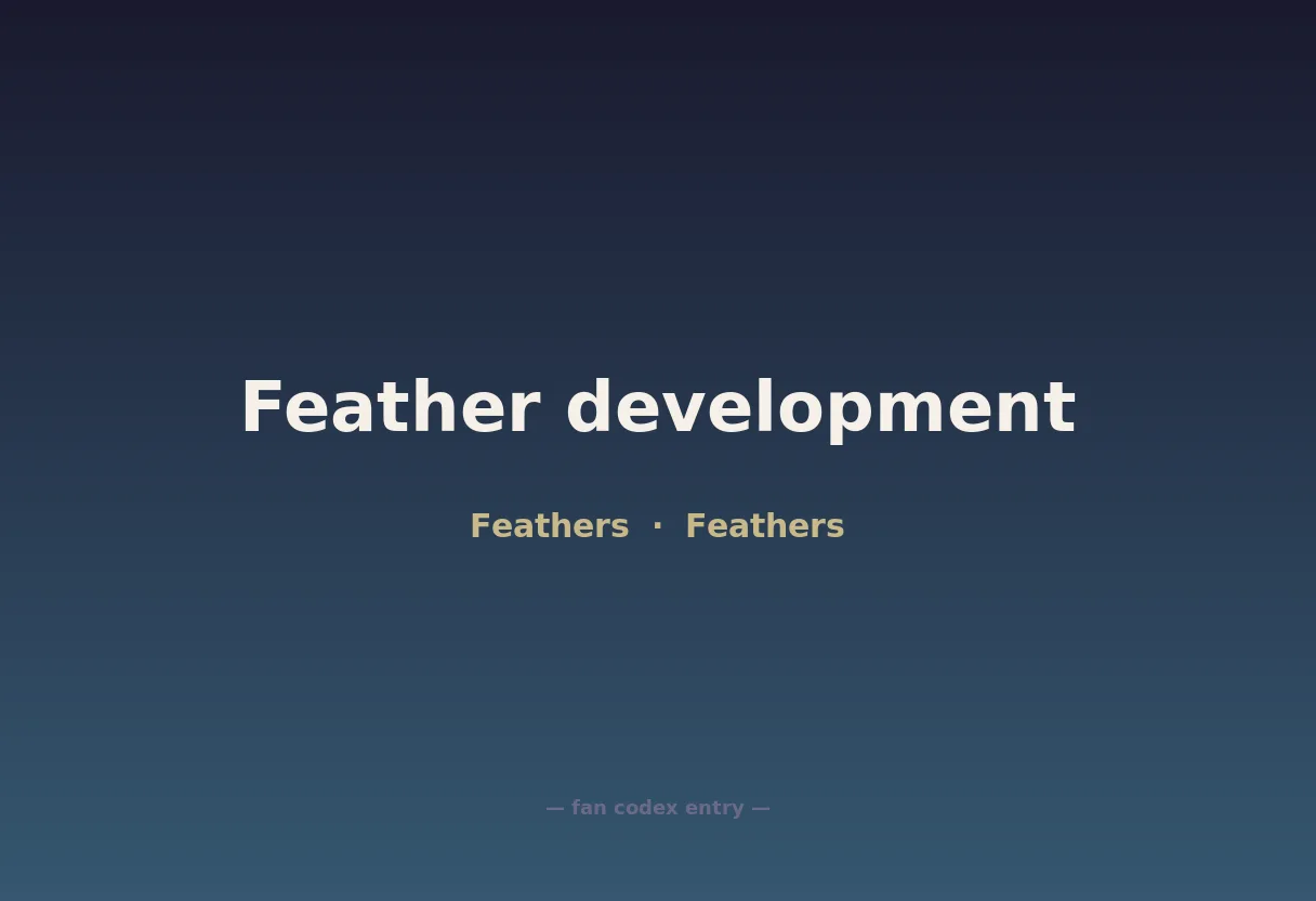 Feather development