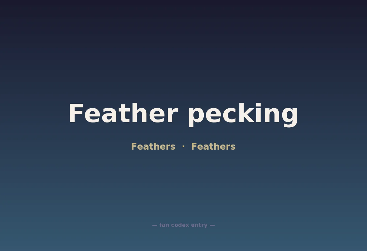 Feather pecking