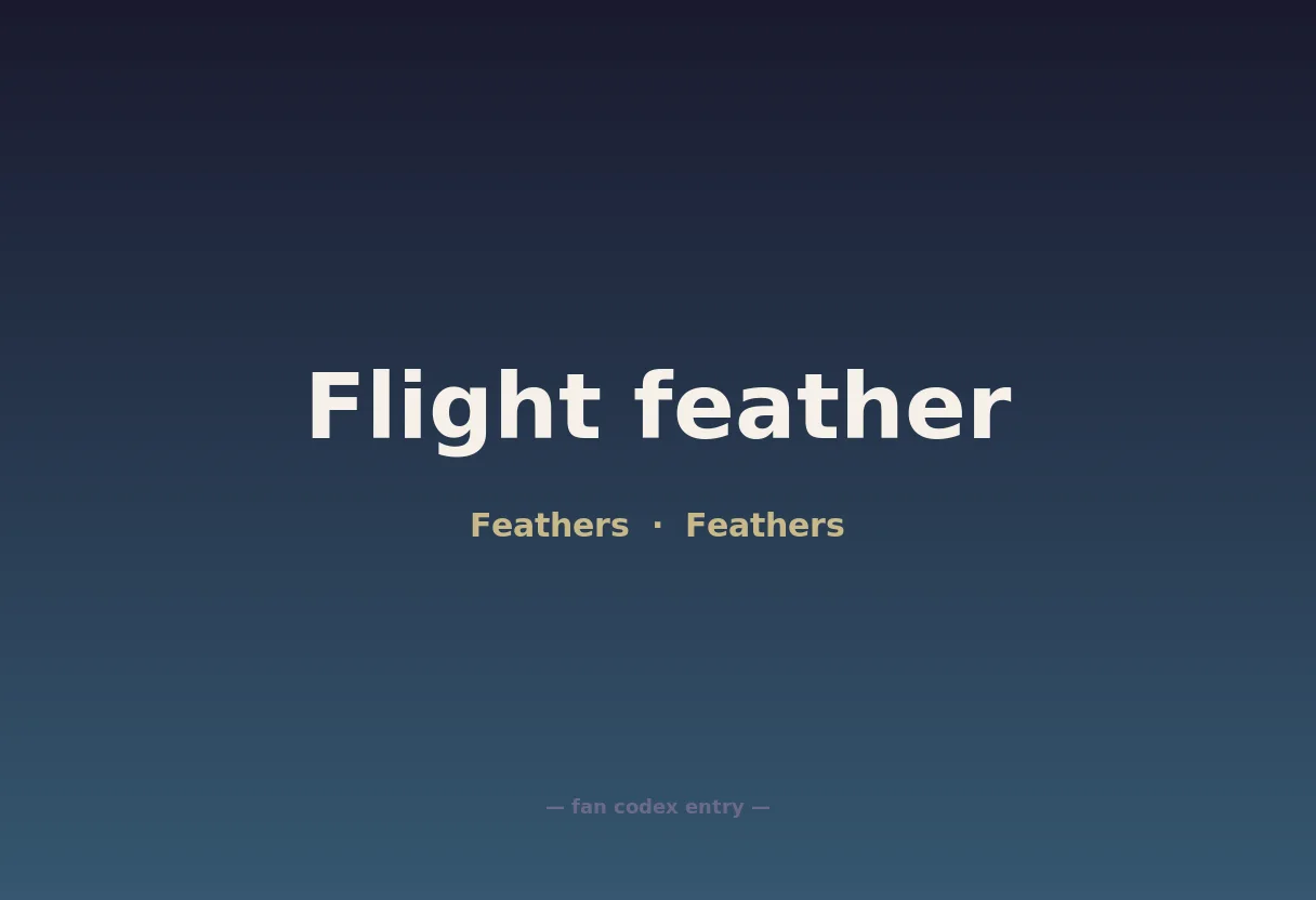 Flight feather