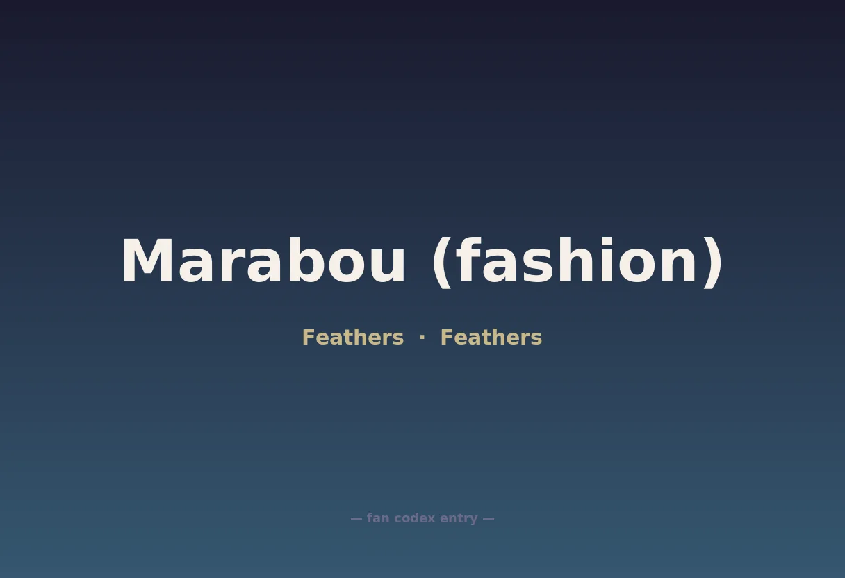 Marabou (fashion)