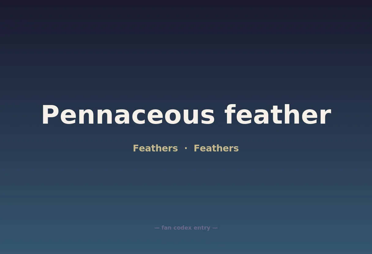 Pennaceous feather