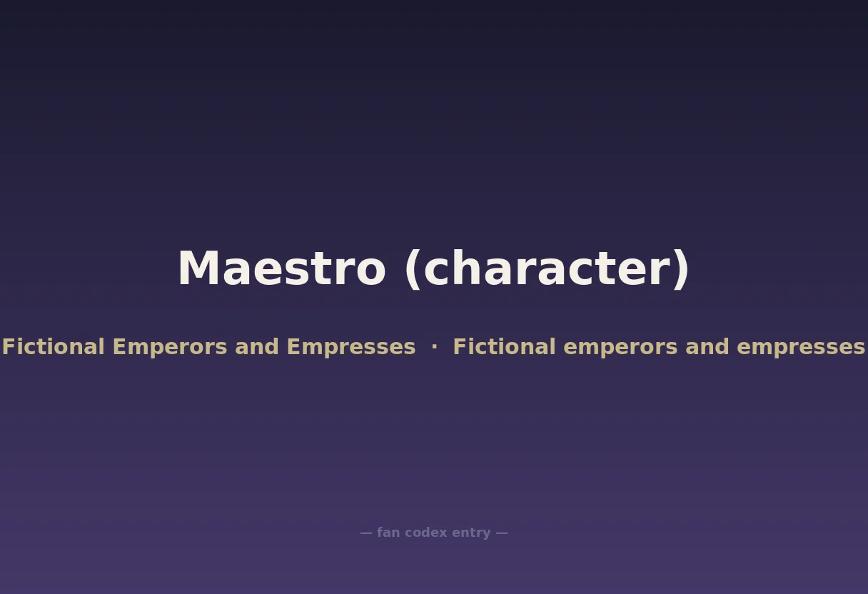 Maestro (character)