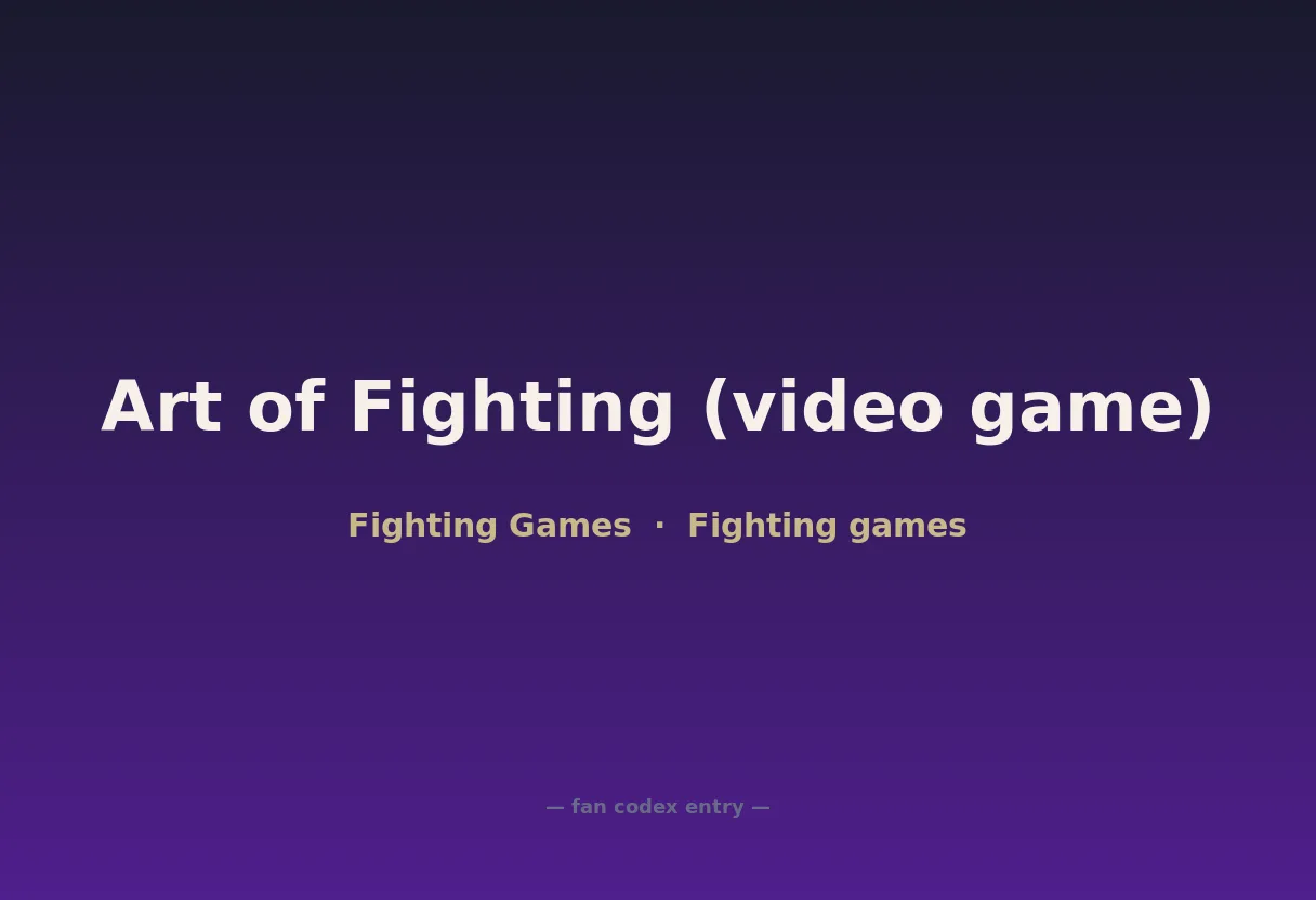 Art of Fighting (video game)